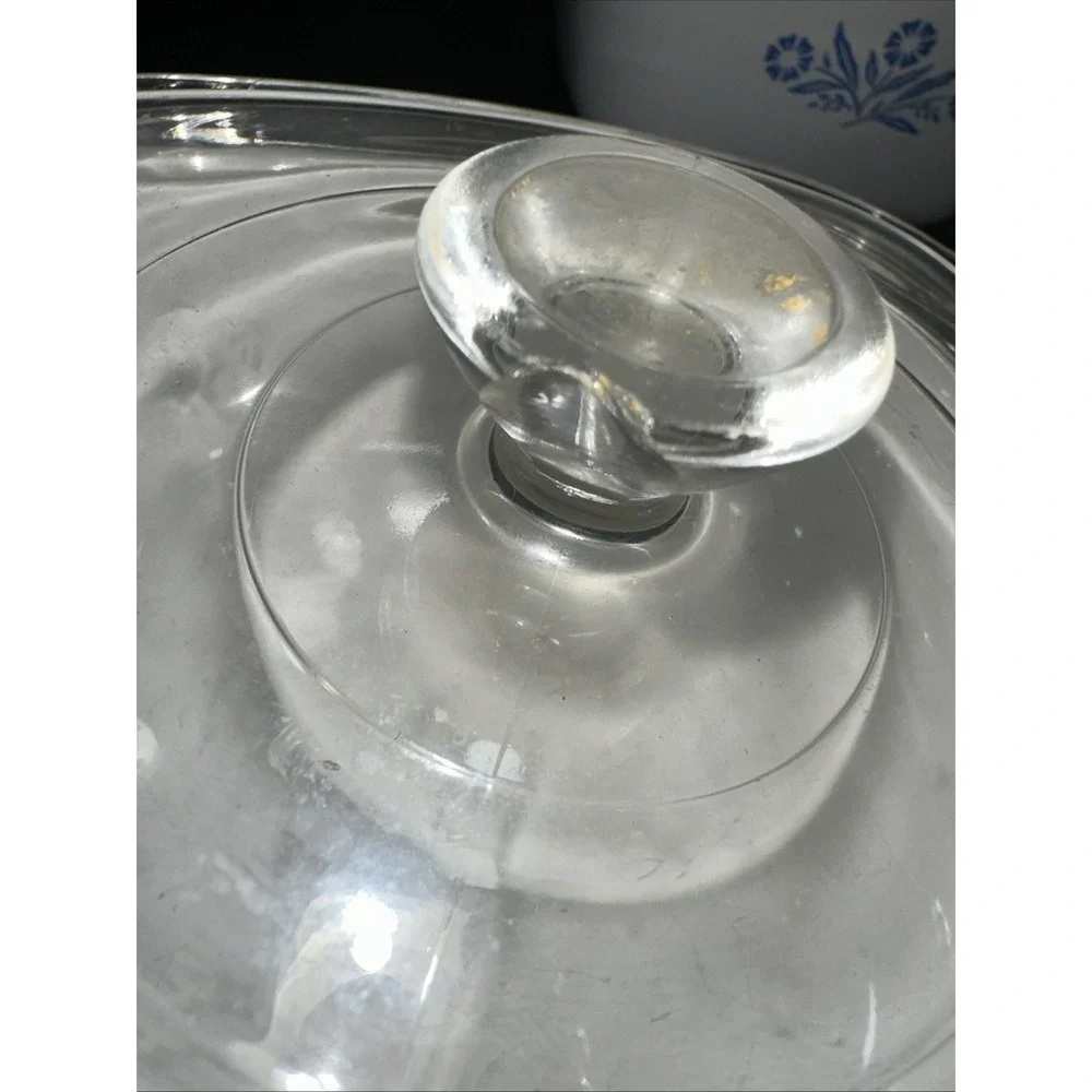 EXTREMELY RARE Vintage Pyrex Corning Wear Blue Cornflower Corningwear Dish & Lid